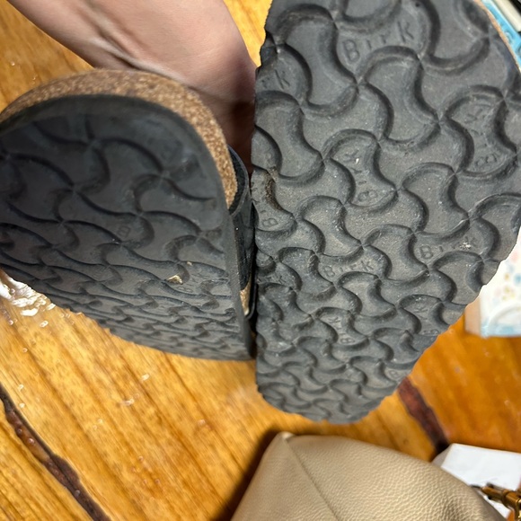 Birkenstock Black Sparkle Arizona-Style Double Strap Sandals - Picture 3 of 4